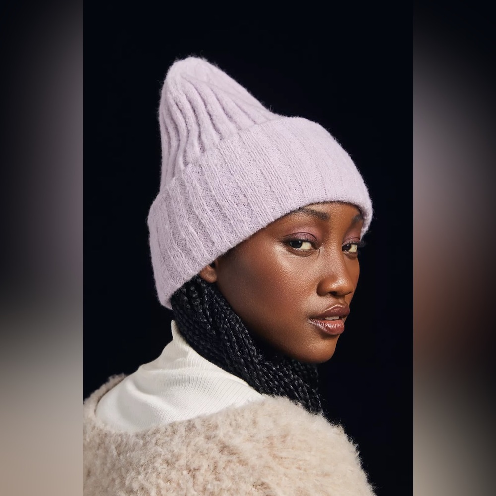 NWT Anthropologie Lilac Beanie - Picture 3 of 8